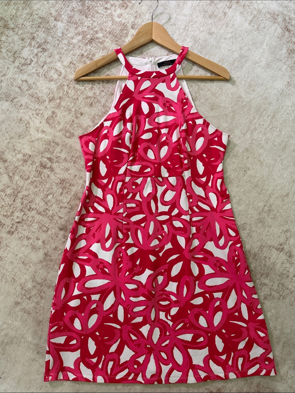 Trina Turk Pink and White Floral Midi Dress